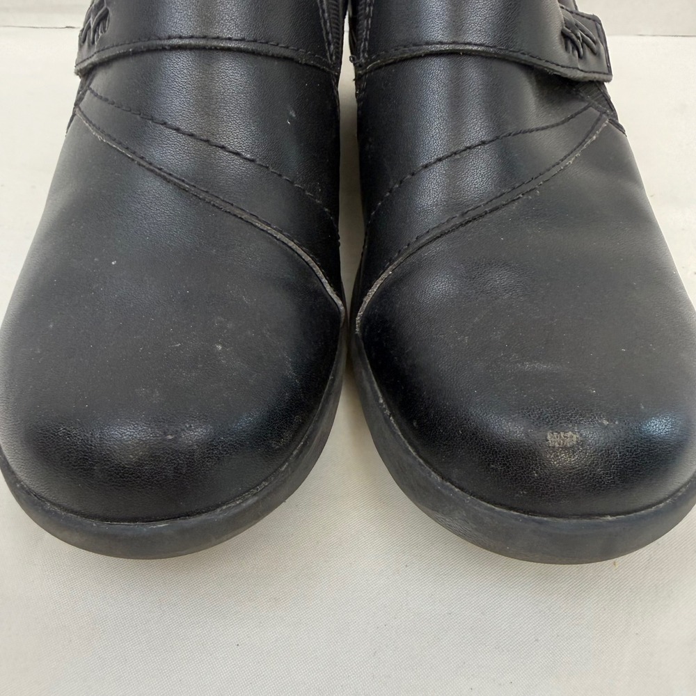 Clarks Collection Black Leather Slip On Loafers Ultimate Comfort Womens 8 22545 - Picture 4 of 12